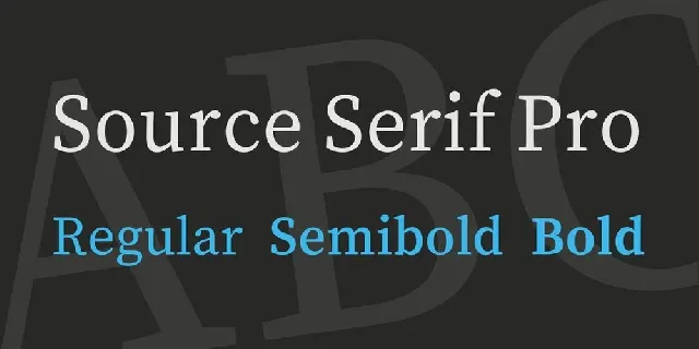 Source Serif Pro Family font
