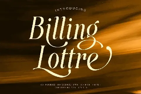 Billing-Lottre font