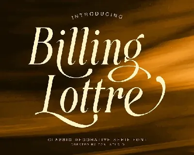 Billing-Lottre font