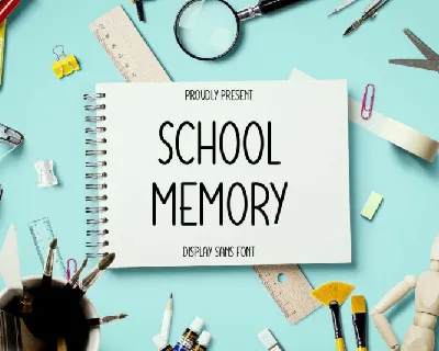 School Memory Display font