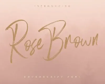 Rose Brown Brush font
