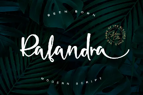 Rafandra - Personal Use font