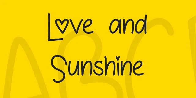 Love and Sunshine font