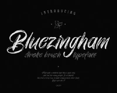 Bluezingham Brush font