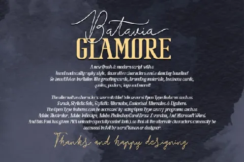 Batavia Glamore Duo font