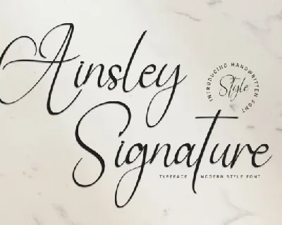 Ainsley Signature font