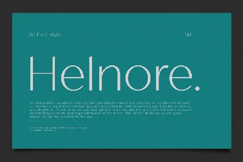 Helnore font