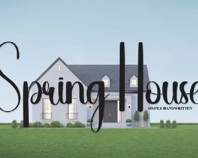 Spring House Script font