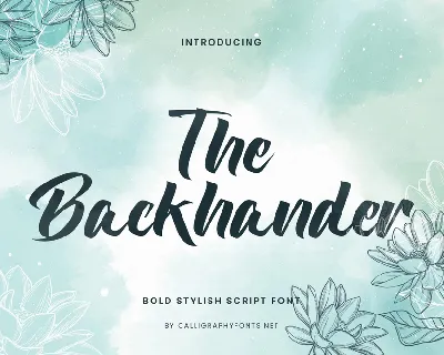 The Backhander Demo font