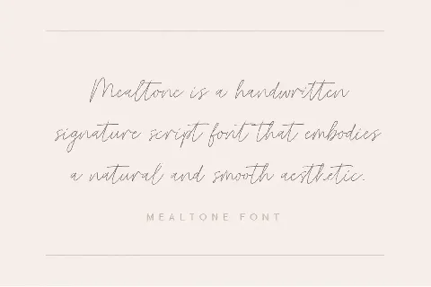 Mealtone font