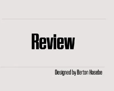 Review Family font