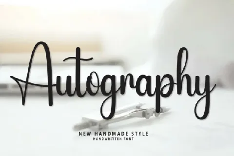 Autography Handwritten Typeface font