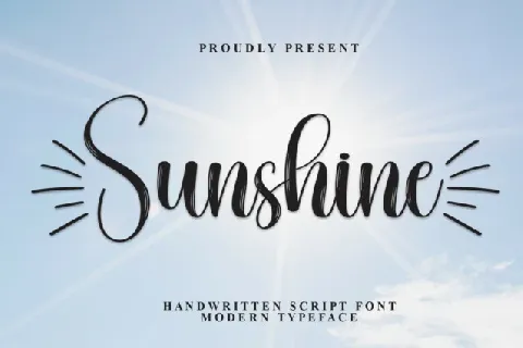 Sunshine Script font