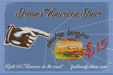 Dreams American Diner Free font