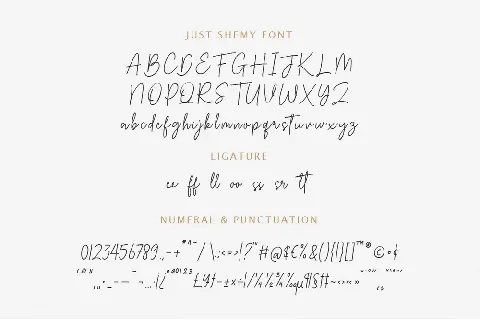 Just Shemy font