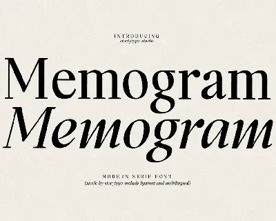 Memogram font