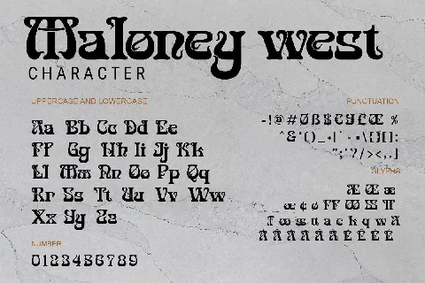 Maloney West font