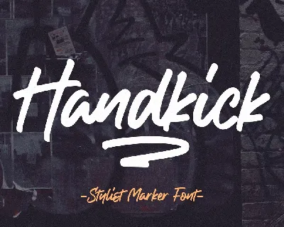 Handkick font