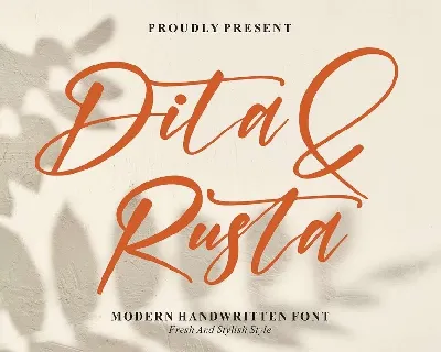 Dita & Rusta font