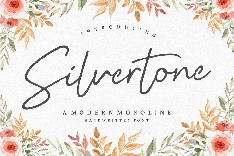 Silvertone font
