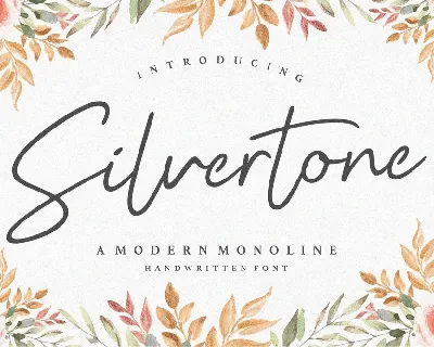 Silvertone font