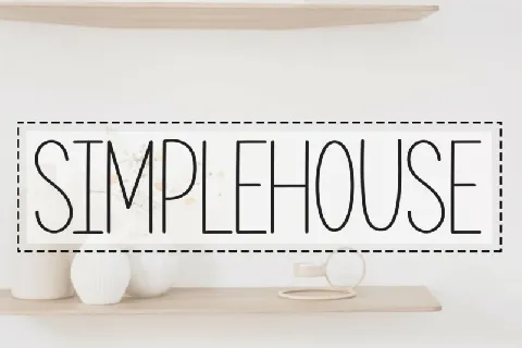 Simple House Display font