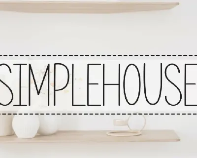 Simple House Display font