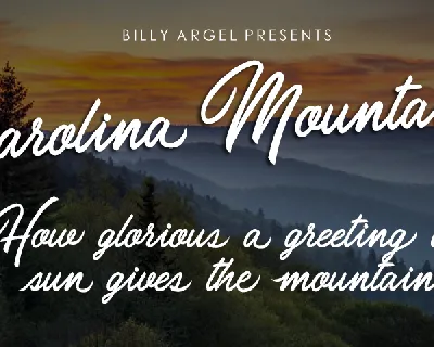 Carolina Mountains Personal Use font