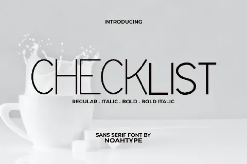 Checklist font