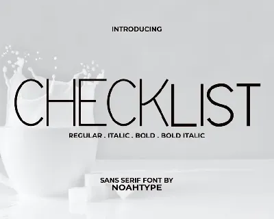 Checklist font