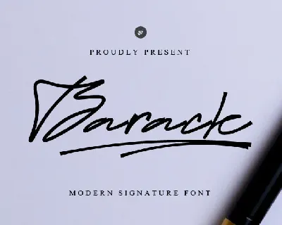 Barack font