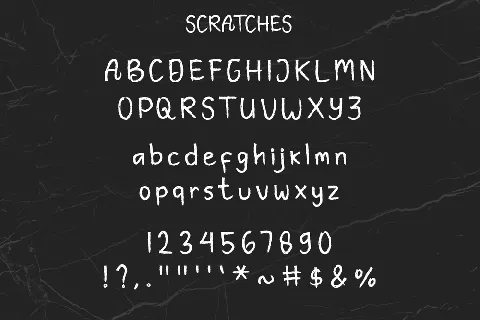 Scratches font