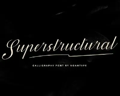 Superstructural Calligraphy font
