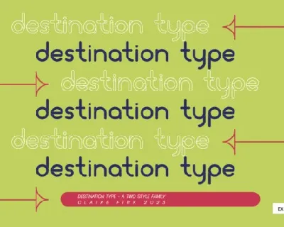 Destination Type font