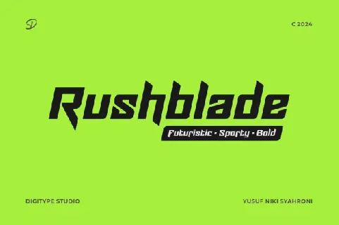 Rushblade font