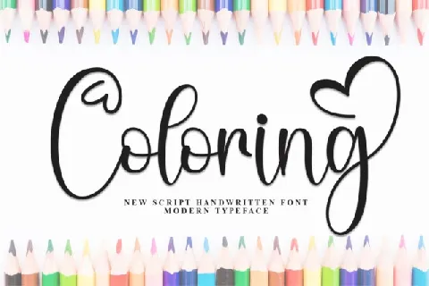 Coloring Calligraphy font