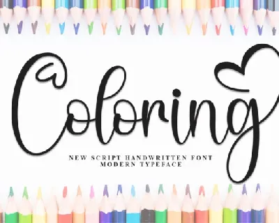 Coloring Calligraphy font