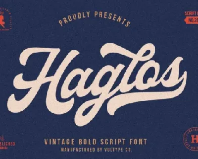 Haglos Bold Script font