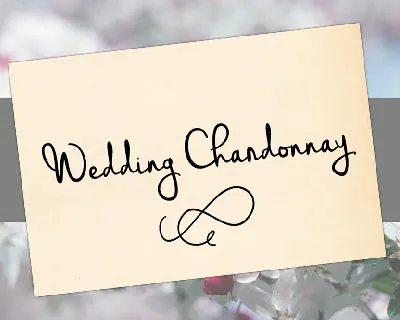 Wedding Chardonnay Free font