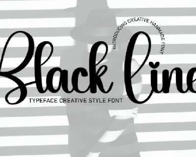 Black Line Script font