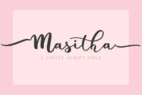 Masitha Lovely Script font