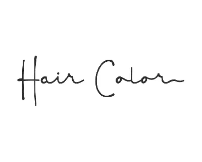Hair Color font