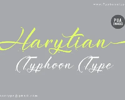 Harytian Calligraphy font