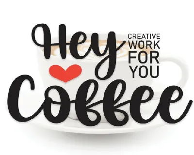 Hey Coffee Script font