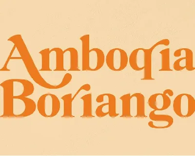 Amboqia Boriango font