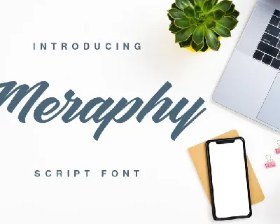 Meraphy Script font