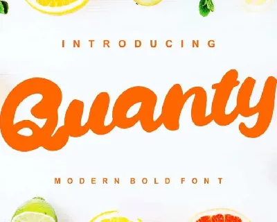 Quanty Modern Script Bold font