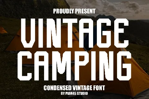 Vintage Camping font