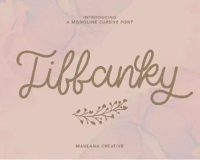 Tiffanky font