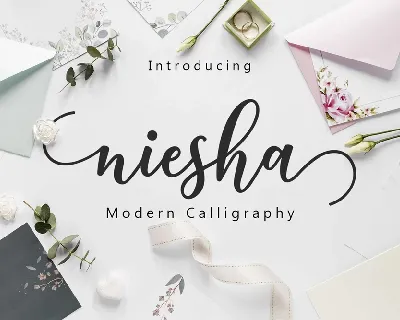 Niesha Modern Calligraphy Script font
